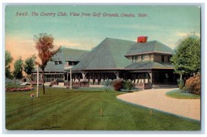 c1910 Country Club View Golf Grounds Exterior Omaha Nebraska NE Vintage Postcard 