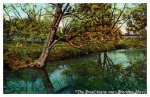 Postcard WATER SCENE Brockton Massachusetts MA AS7330