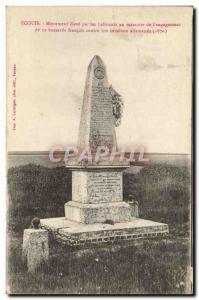 Old Postcard Ecouis Army Military Monument