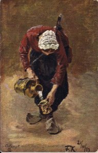 Peasant Girl, Milk Maid, German Peasant Life Series 1907-14 Tuck