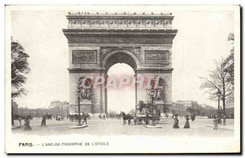 Paris Old Postcard L & # 39arc triumph of & # 39etoile