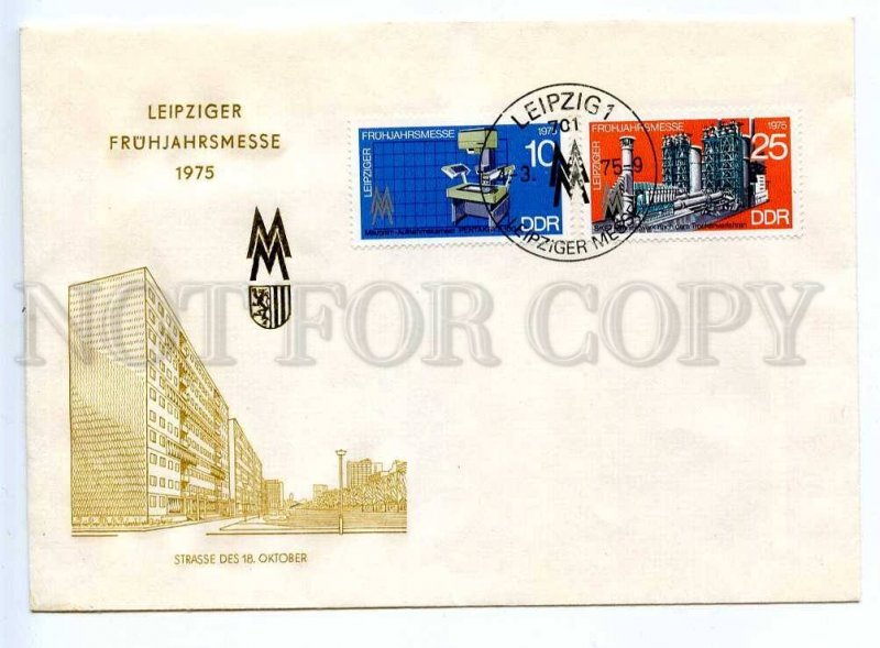 272870 DDR East Germany 1975 year LEIPZIG Oktober strasse FDC