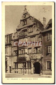 Old Postcard Colmar Maison Des Tetes