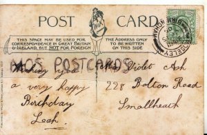 Genealogy Postcard - Ash - 228 Bolton Road, Smallheath, Birmingham - Ref. R1237