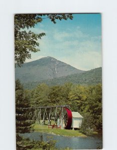 Postcard Mount Flume and Water Wheel at American Indian Head New Hampshire USA