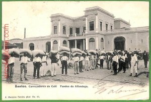 ah2855 - BRAZIL - VINTAGE POSTCARD Postal Antigua - Santos -  Costumes