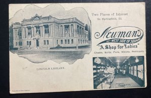 Mint Usa Advertising Picture Postcard Newman A Shop For Ladies Springfield IL