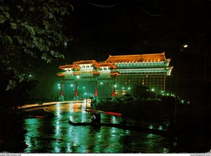 Taiwan Taipei City Grand Hotel At Night 1978