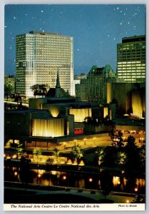 National Arts Centre, Night View, Ottawa Ontario, Chrome Birds Eye View Postcard