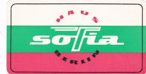 Germany Berlin Hotel Sofia Vintage Luggage Label sk3709