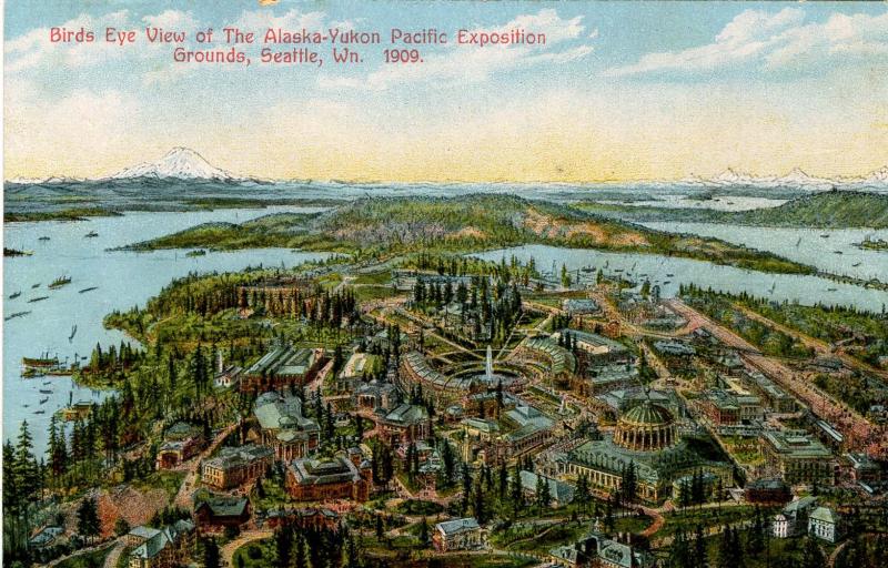 WA - Seattle. 1909 Alaska-Yukon Pacific Exposition. Aerial View