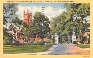 Grecourt Gates & Tower on College Hill in Northampton, Massachusetts Smith Co...
