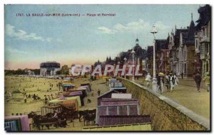 Old Postcard La Baule Beach and Sea Embankment Anes