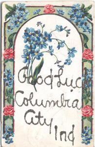 IN   COLUMBIA CITY   FLOWER GREETINGS postcard