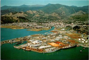 New Zealand Nelson Arial View Of Port and City