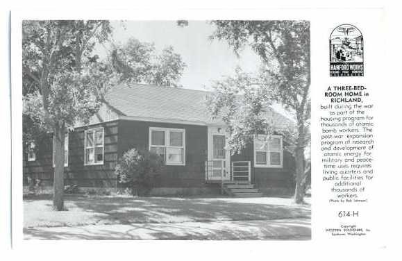 RPPC Three Bedroom Home for Atomic Bomb Workers, Richland, WA, EKC Real Photo