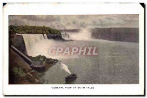 Old Postcard General View Of Both Goat Falls Niagara Falls