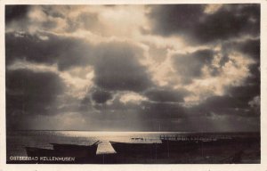 L345 Germany 1936 Ostseebad Kellenhusen Boats moonlight postcard