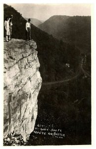 Aerial View Postcard Route 60 Ansted West Viriginia RPPC