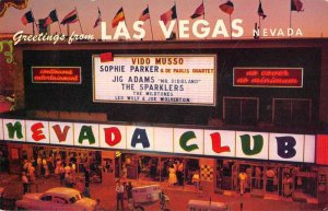 Las Vegas Nevada Greetings From Nevada Club entrance vintage pc ZD549963