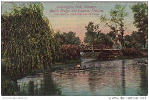 Illinois Chicago The Rustic Bridge and Lagoon In Washington Park