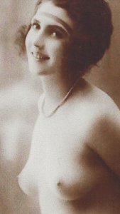 HR-69 - Nude French Woman Imported Sewpia Picture Postcard