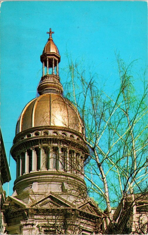 State Capitol Gold Dome Trenton Mercer County New Jersey NJ Postcard VTG UNP 