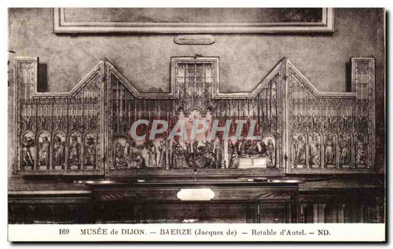 Old Postcard Museum of Dijon Baerze Altarpiece altar