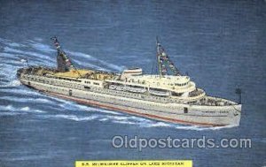 S.S. Milwaukee Clipper, Lake Michigan USA Ship Shps, Ocean Liners, Unused clo...