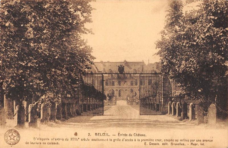 BR55405 Entree du chateau Beloeil belgium