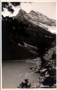 VINTAGE POSTCARD LAKE AGNES BANFF NATIONAL PARK ALBERTA CANADA RPPC REAL PHOTO