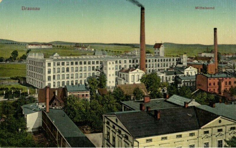 czech germany, BRAUNAU BROUMOV, Mittelsand (1910s) Postcard