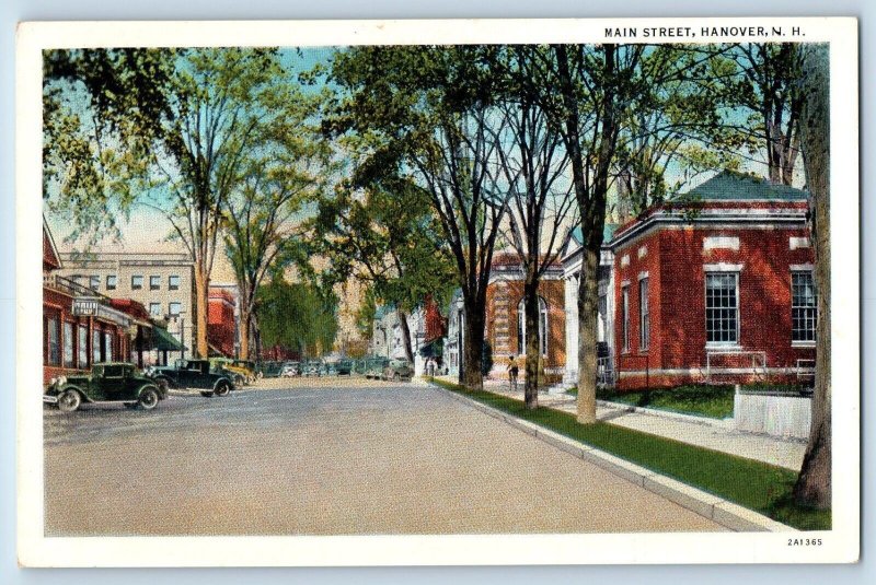 Hanover New Hampshire Postcard Main Street Exterior View Building c1940 Vintage