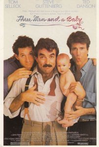 Three Men & A Baby Tom Selleck Movie Advertising Postcard