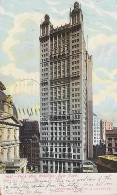 NY - PARK ROW BUILDING - UNDIVIDED BACK USED 1907 (010768)