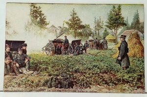 Military The War - En Guerre - Belgian Artillery in Action Postcard I18