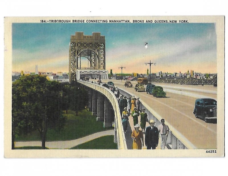 Triborough Bridge Connecting Manhattan Bronx and Queens New York 1930s