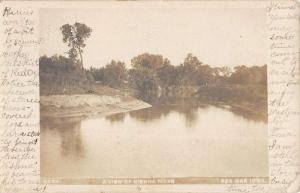 Red Oak Iowa Nishna River Real Photo Antique Postcard K89084