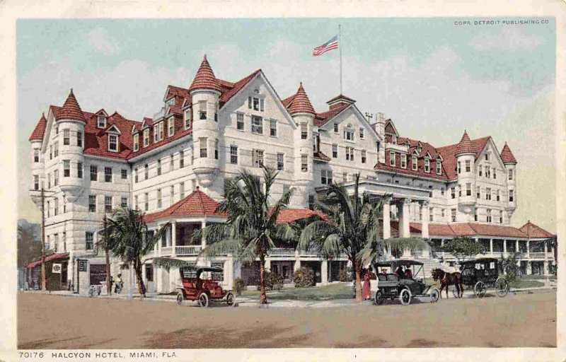 Halcyon Hotel Miami Florida 1911 Phostint postcard
