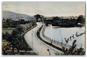 c1910 Scene at Sandy Bay Road Hobart Australia Antique Posted Postcard