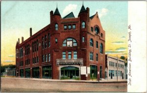 Irish American Building, St. Joseph MO Undivided Back Vintage Postcard V39