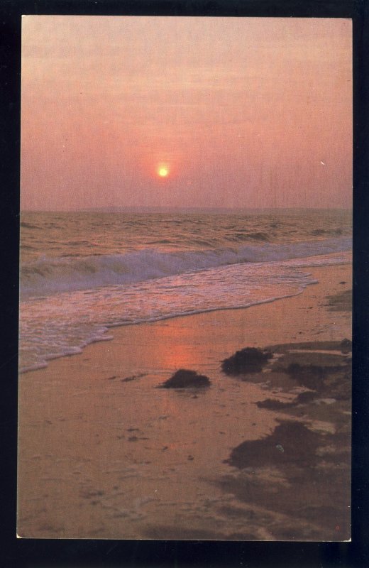 Cape Cod, Massachusetts/MA Postcard, Spectacular Sunset Over Waters Of Cape Cod