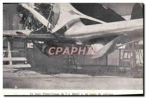 Old Postcard Jet Aviation Train d & # & # 39atterrisage of 39Altair during lift