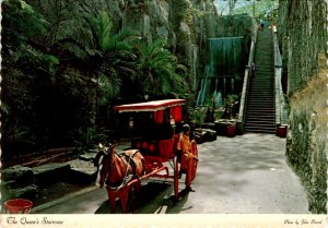 Nassau, The Queen's Staircase, 66 steps, limestone, slaves, waterfall Postcard