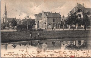 Netherlands Breda Parkstraat Vintage Postcard 09.35