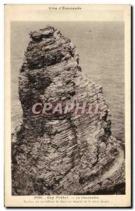 Old Postcard Cap Frehel The Curious Rock to La Fauconniere