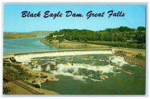 c1950's Black Eagle Dam Great Falls Montana Power Co. MT Vintage Postcard