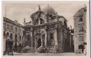 Croatia; St Blaises Church Dubrovnik RP PPC Unposted c 1930's, St Blasius Kirche 