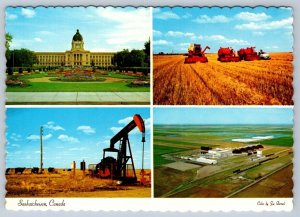 Big Industries Of Saskatchewan Canada, Chrome Multiview Postcard, NOS