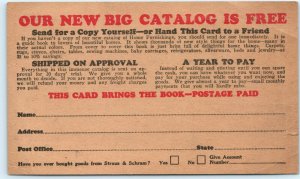 c1910s Straus & Schram Advertising Post Card Request Catalog Chicago, IL Vtg A19